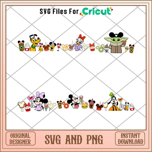 Disneyland food and snack svg bundle 