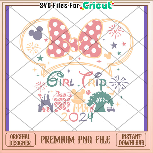 Disney Girl Trip 2024 PNG Design