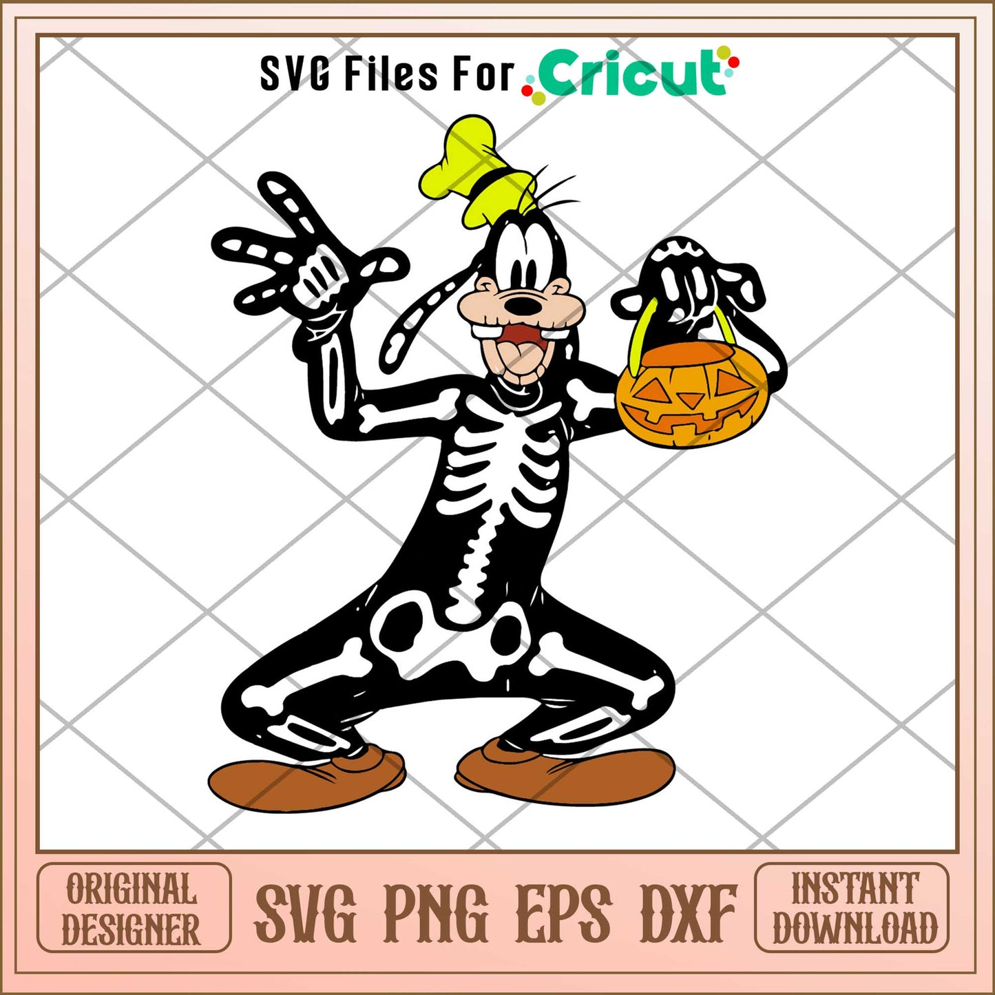 Disney Goofy Skeleton Halloween svg, Disney characters svg, Digital Download