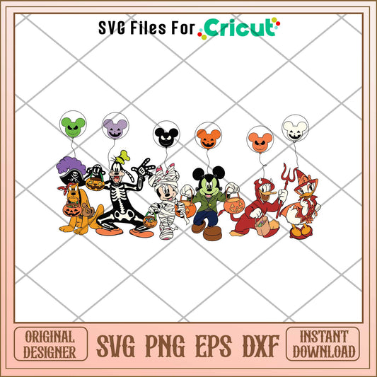 Disney Halloween Mickey Mouse And Friends svg,  Disney characters svg, Digital Download