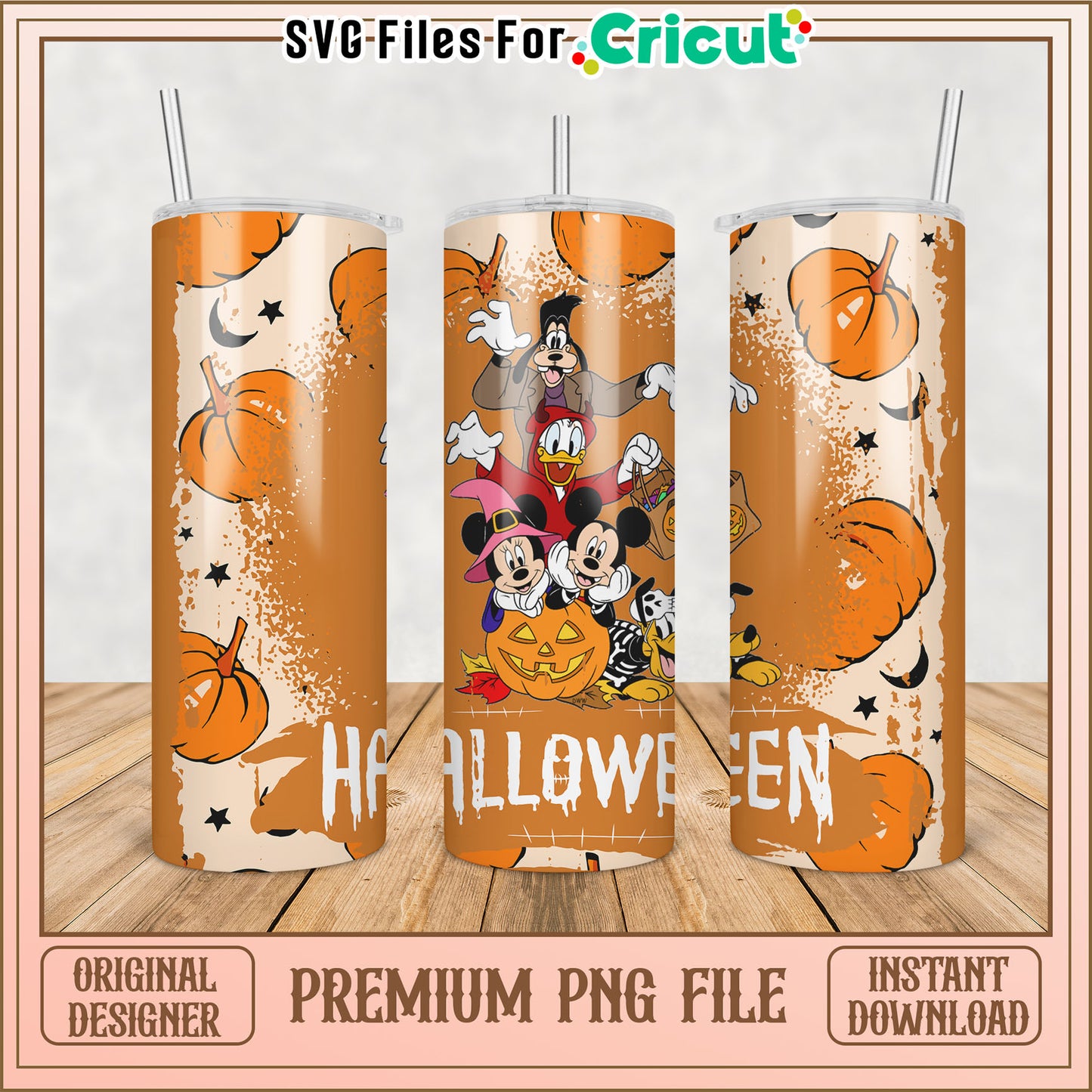 Disney Halloween PNG Tumbler Design