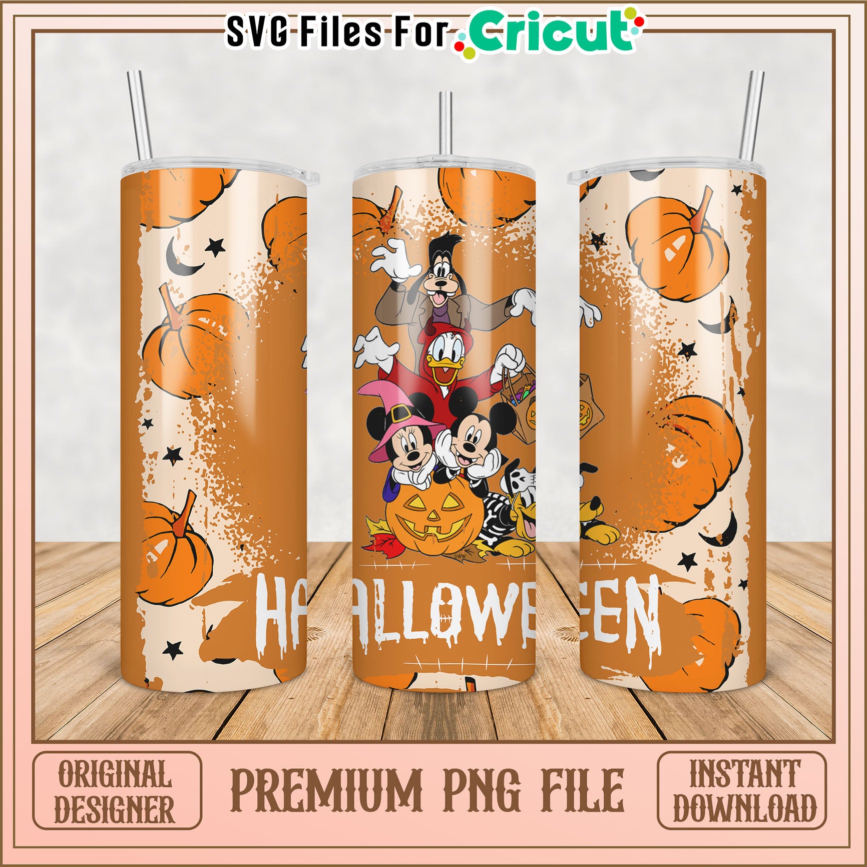 Disney Halloween PNG Tumbler Design
