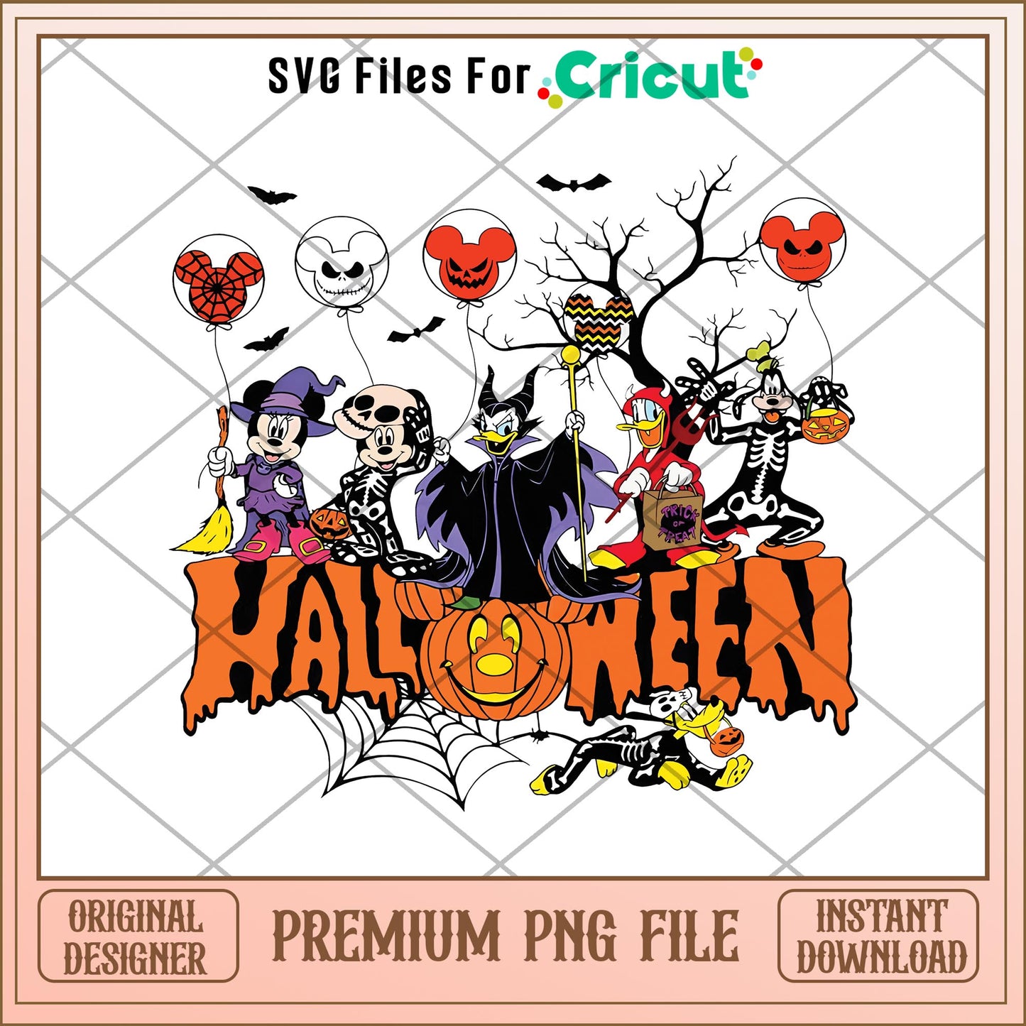 Disney Happy Halloween Vibes Png, Disney characters png, Digital Download