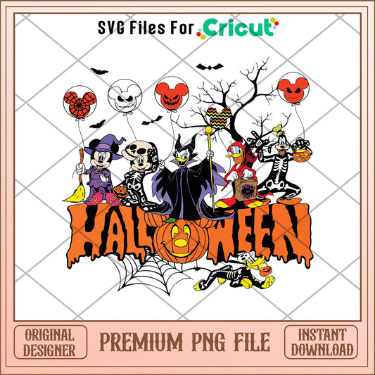 Disney Happy Halloween Vibes Png, Disney characters png, Digital Download