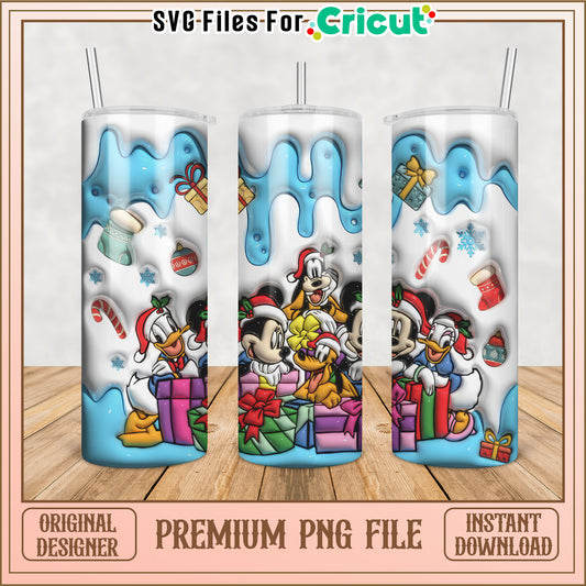 Disney Holiday Tumbler PNG Design for Cricut Instant Download