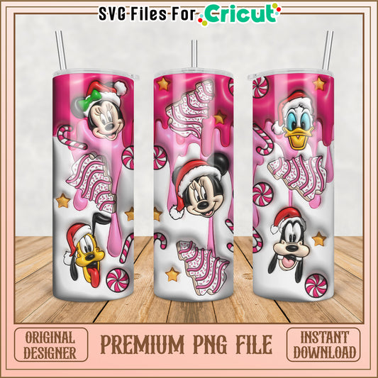 Disney Holiday Tumbler PNG File for Cricut Crafting Projects
