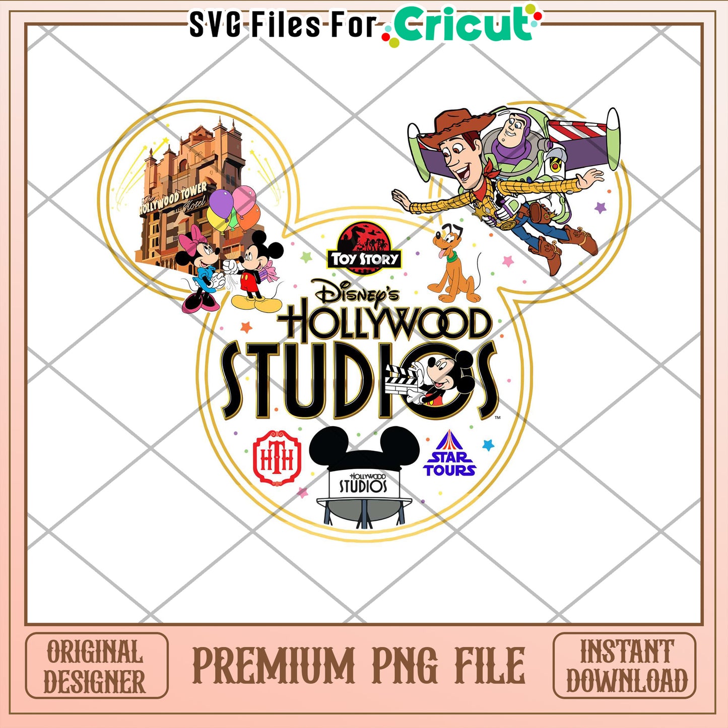 Disney Hollywood Studios PNG Design for Cricut Users Downloadable File