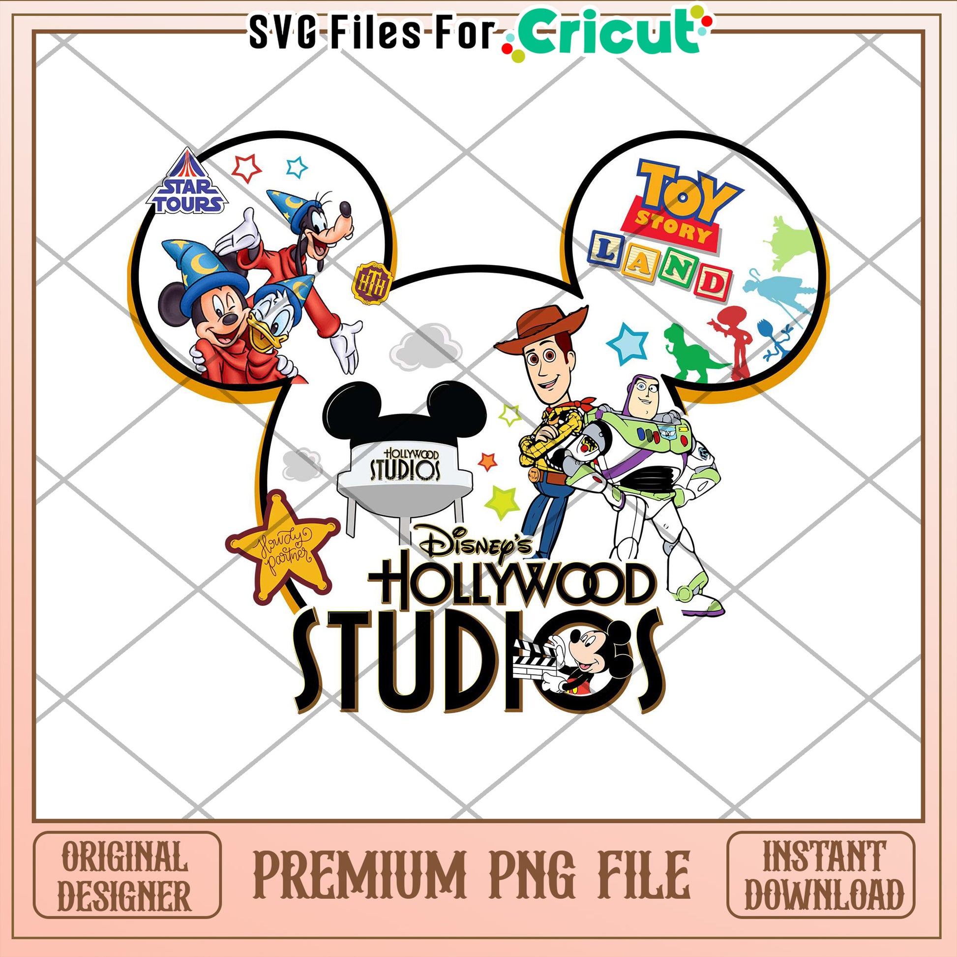 Disney Hollywood Studios PNG File for Cricut Design Projects