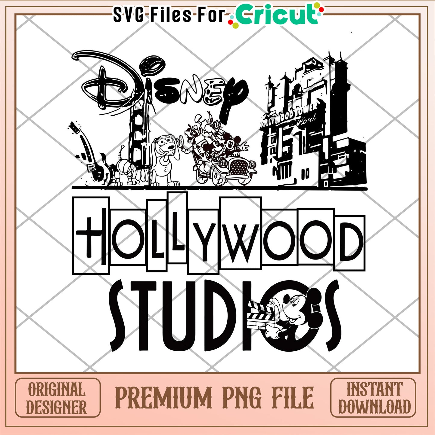 Disney Hollywood Studios PNG File for Cricut Fans Instant Download