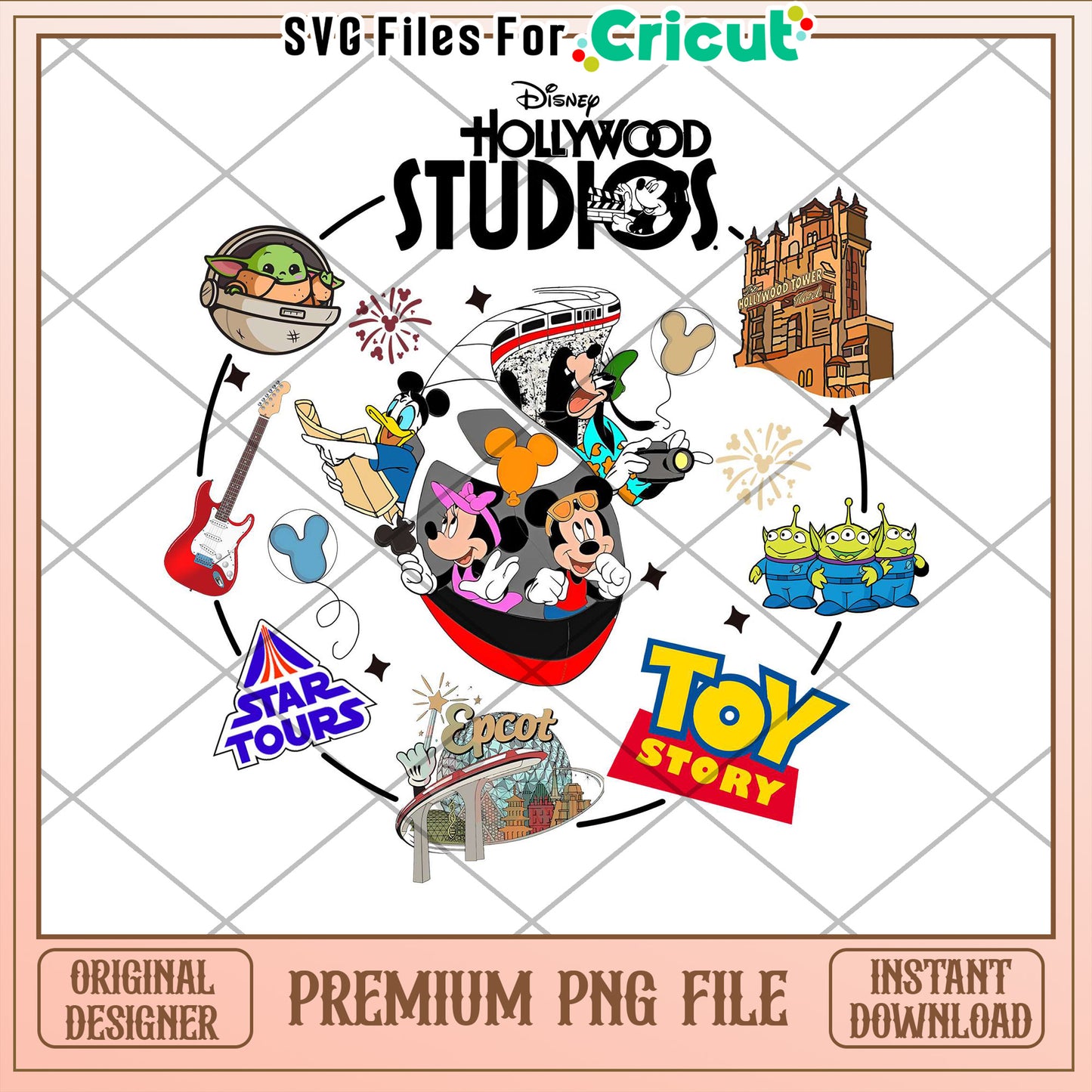 Disney Hollywood Studios PNG Graphic for Cricut Crafting Files