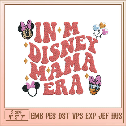 Disney Inspired Embroidery Design for Moms in Three Sizes
