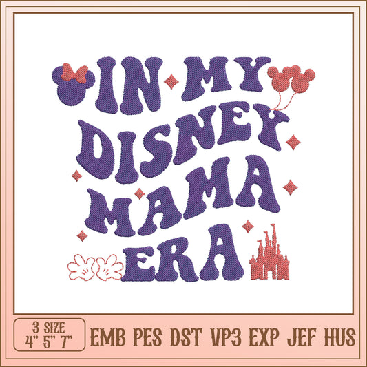 Disney Mama Embroidery Design for Creative Projects 4 to 7 Inch
