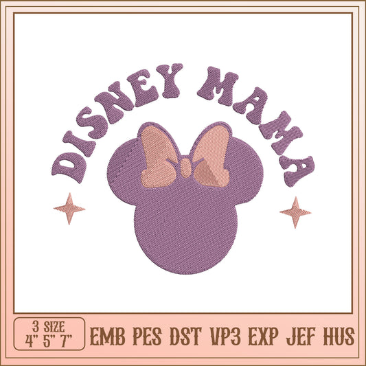 Disney Mama Embroidery Design for Kids Customizable Patterns