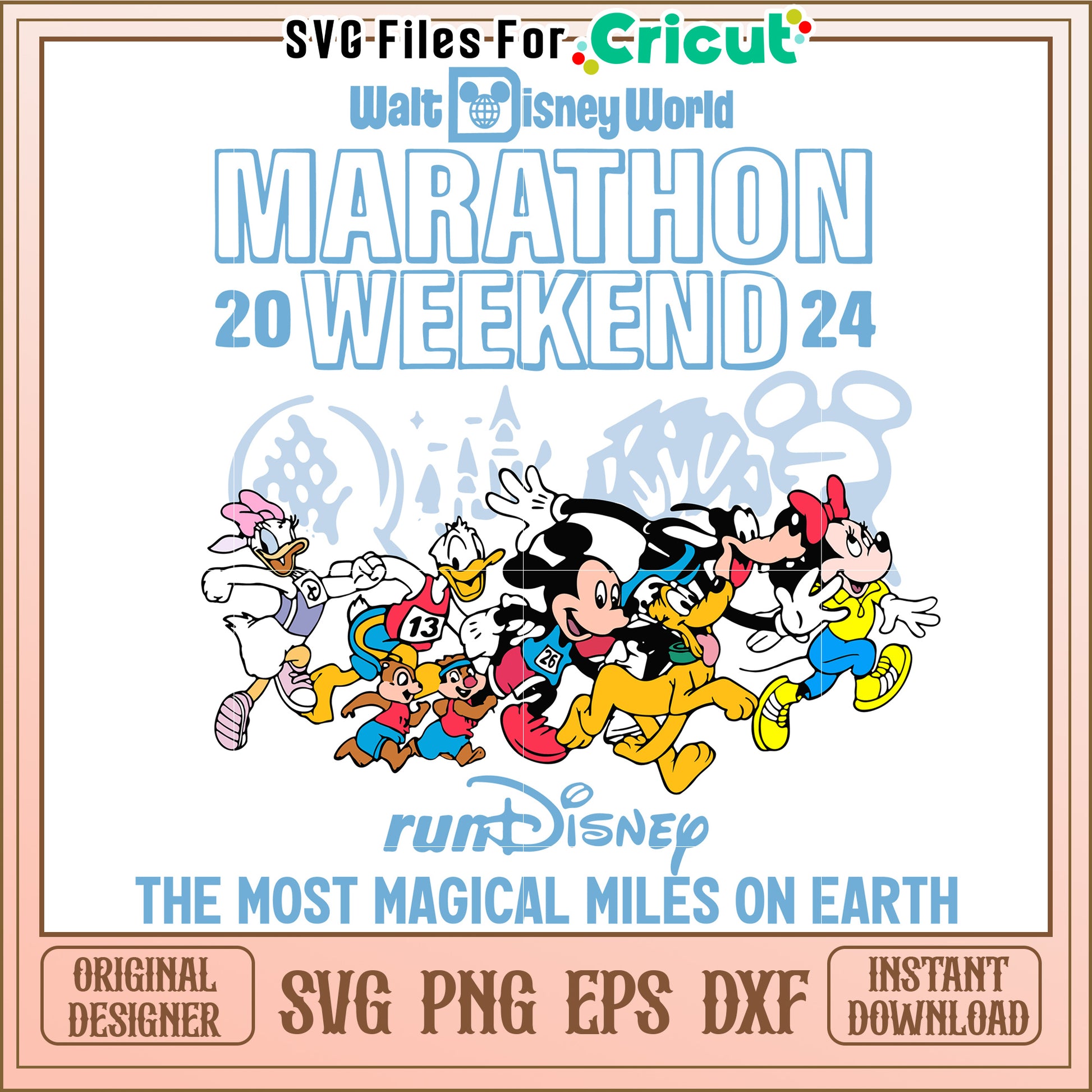 Disney Marathon Weekend 2024 SVG Design