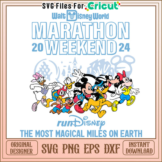 Disney Marathon Weekend 2024 SVG Design