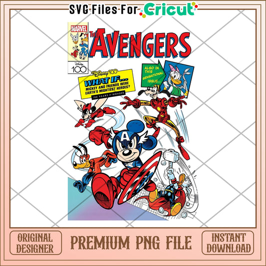 Disney Mickey Avengers Comic PNG Download
