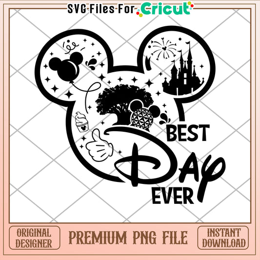 Disney Mickey Best Day Ever PNG