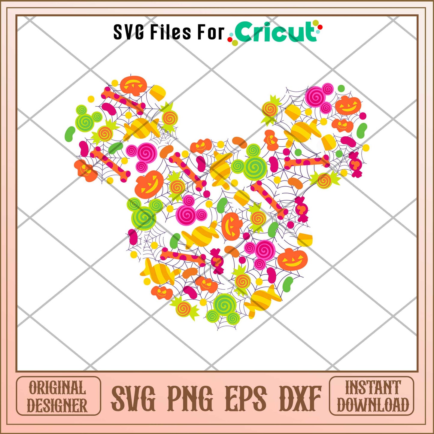 Disney Mickey Mouse Icon Candy Halloween svg, Disney characters svg, Digital Download