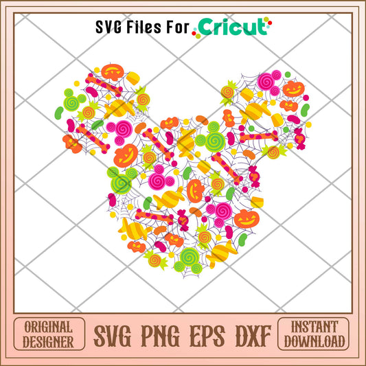 Disney Mickey Mouse Icon Candy Halloween svg, Disney characters svg, Digital Download