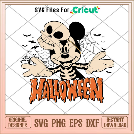 Disney Mickey Mouse Skeleton Halloween svg,  Disney characters svg, Digital Download