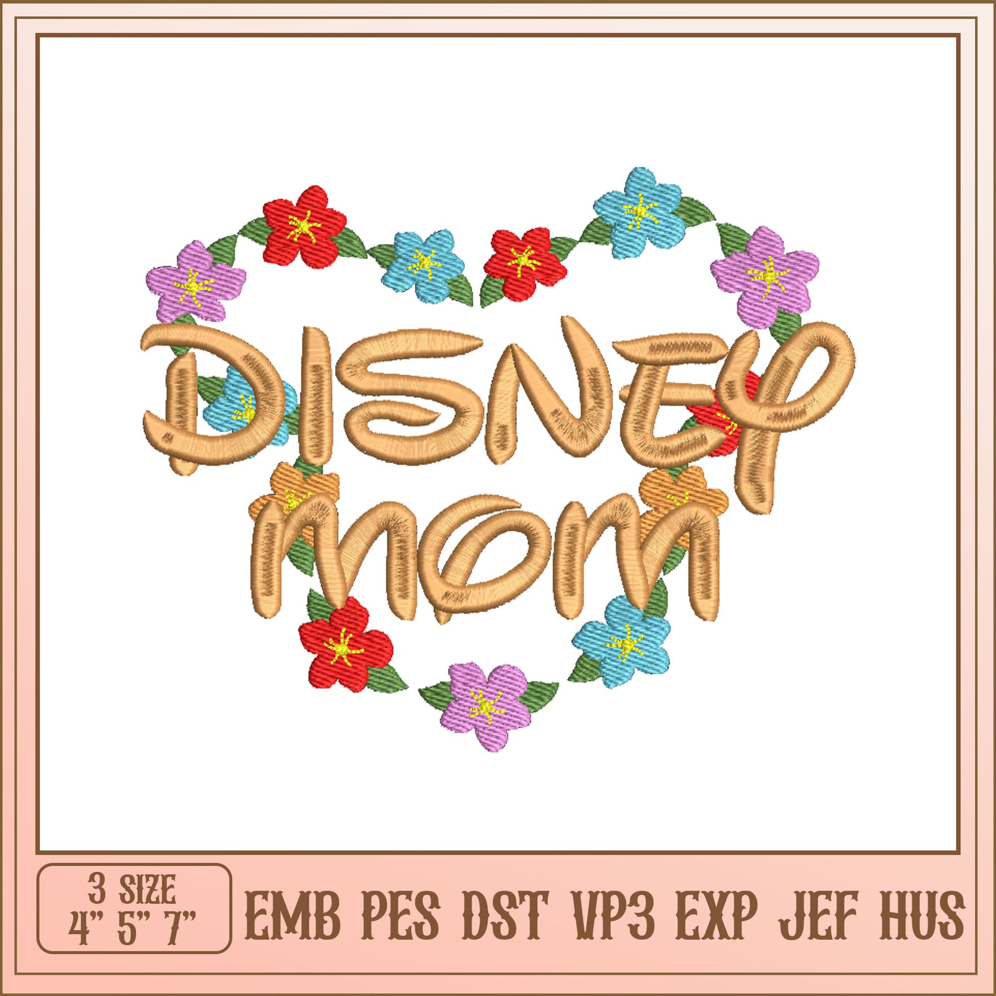 Disney Mom Embroidery Design