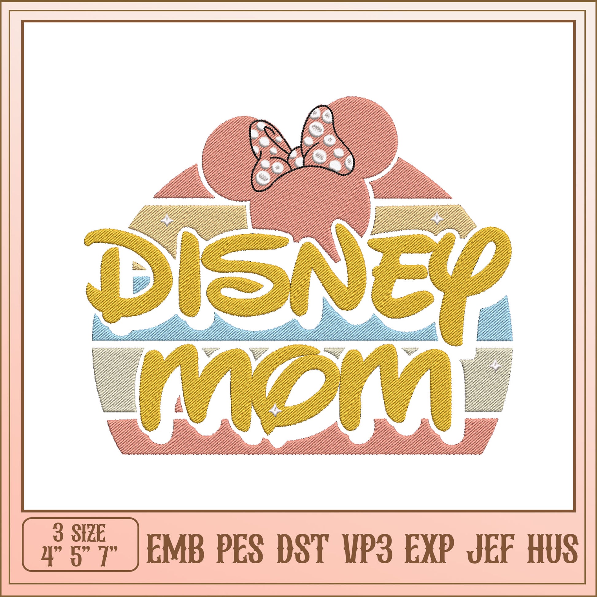 Disney Mom Embroidery Design for Crafting Fun Projects