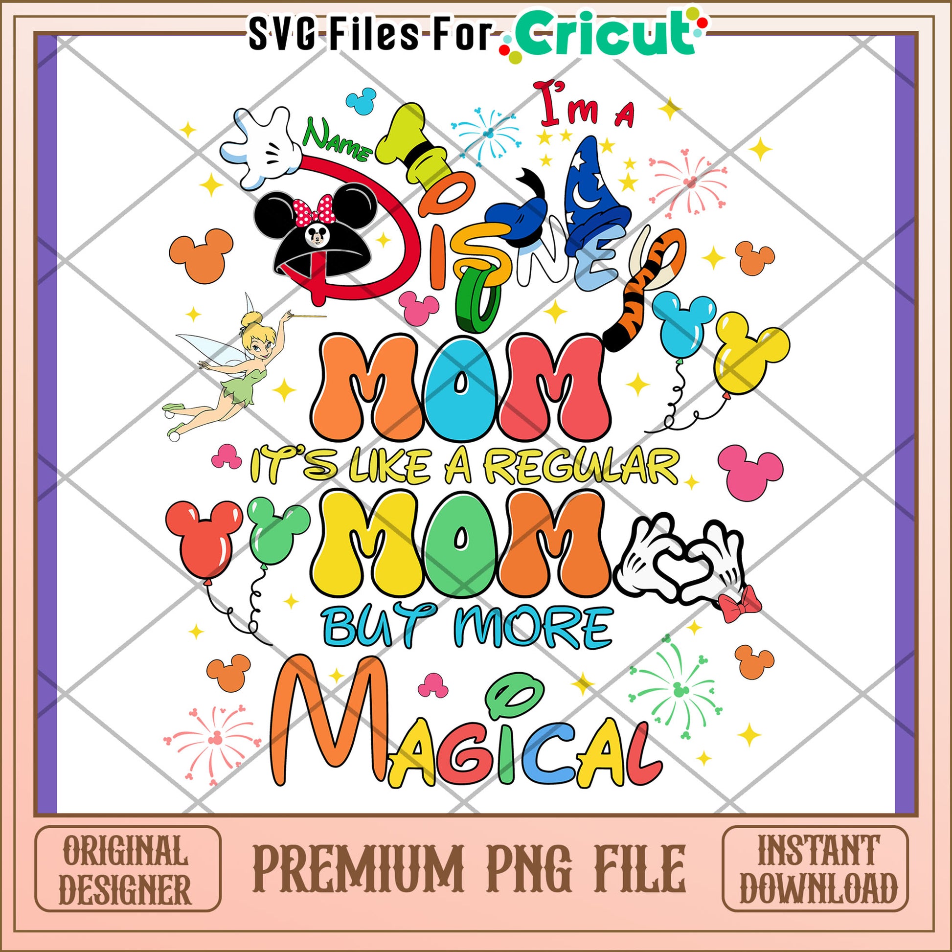 Disney Mom PNG Design Instant Download
