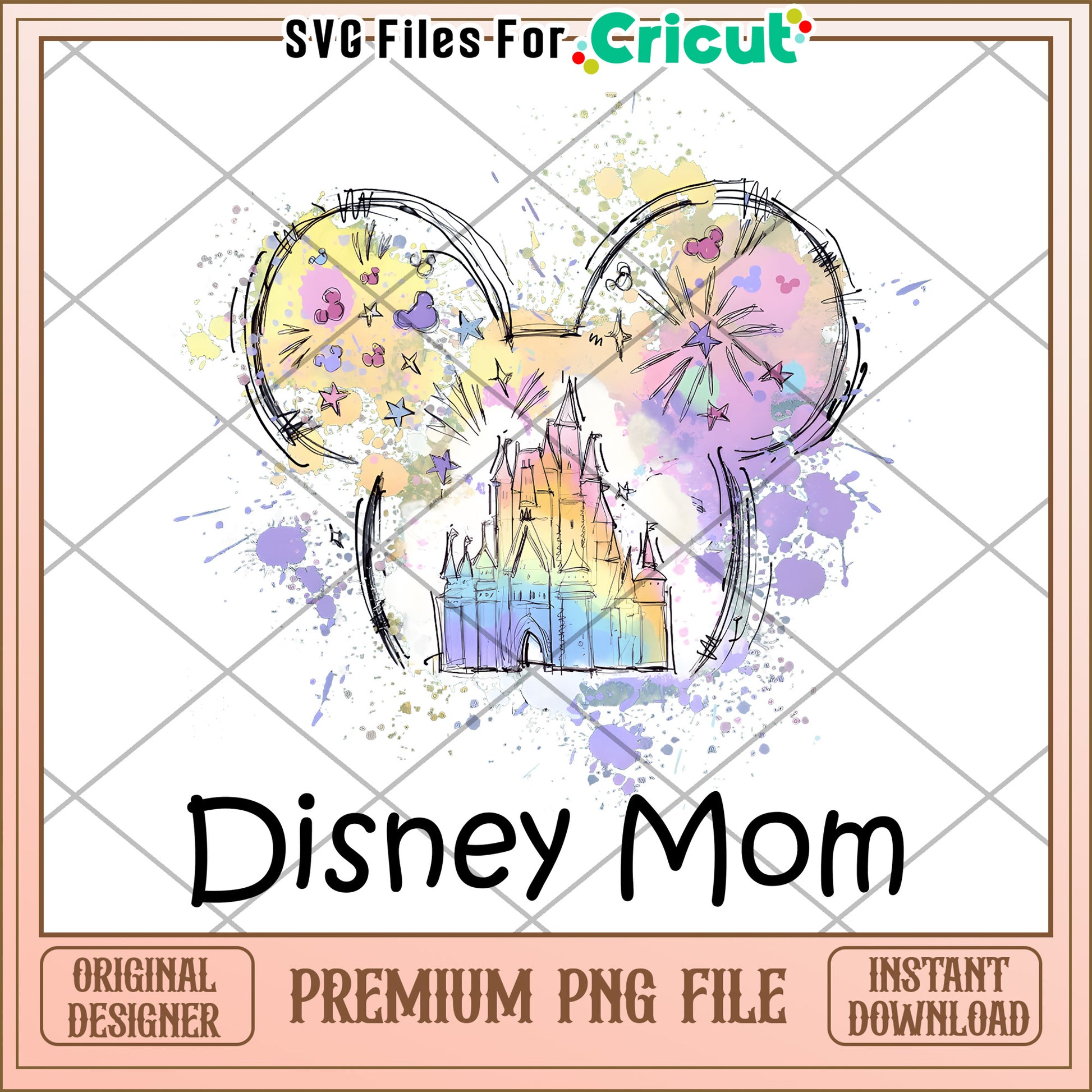 Disney Mom PNG Premium Castle Design