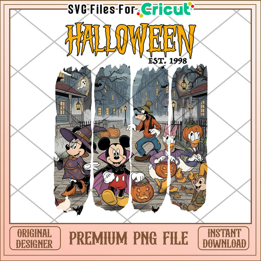 Disney Mouse and Friend Halloween Est.1998 png, spirit halloween​ png, halloween decor png