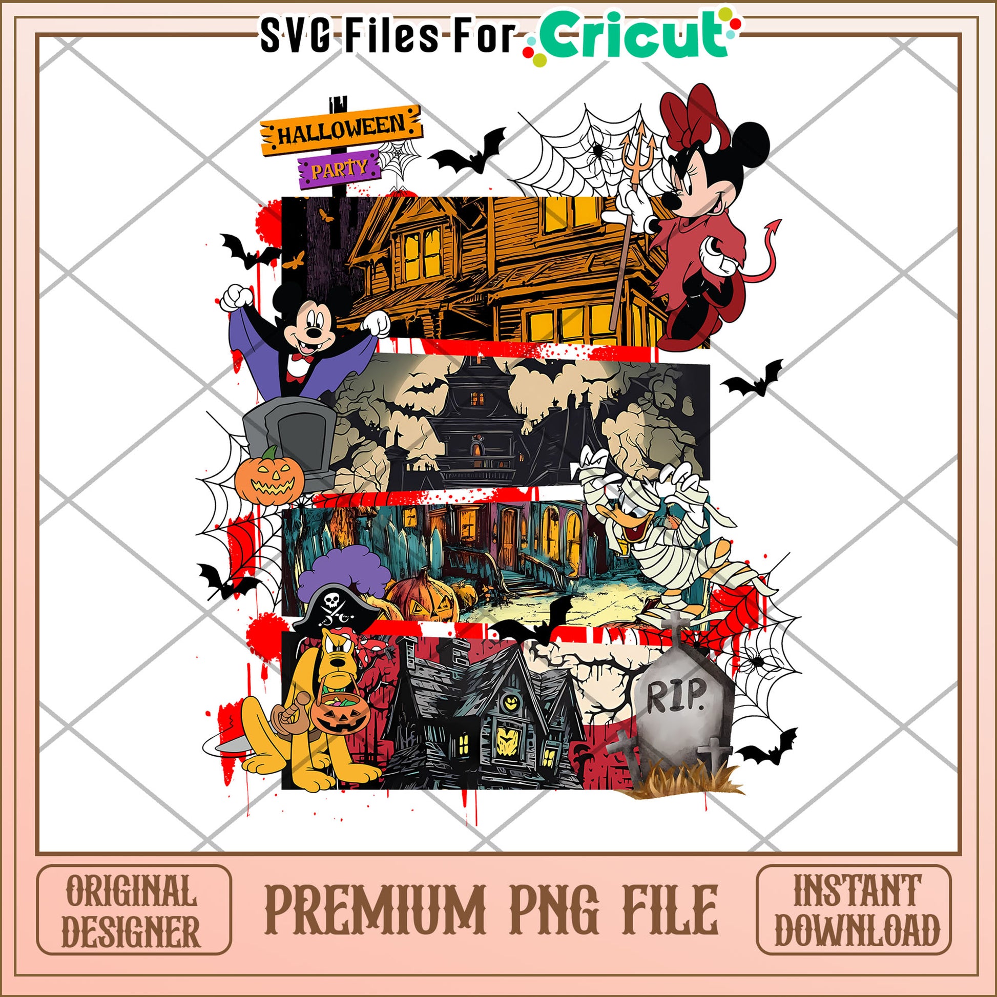 Disney Mouse and Friend Halloween Party png, spirit halloween​ png, halloween decor png