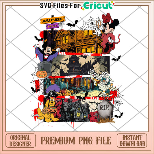 Disney Mouse and Friend Halloween Party png, spirit halloween​ png, halloween decor png