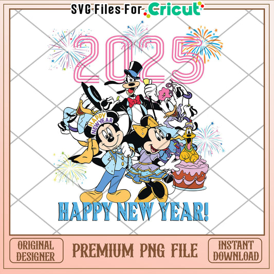 Disney New Years PNG 2025 Cricut