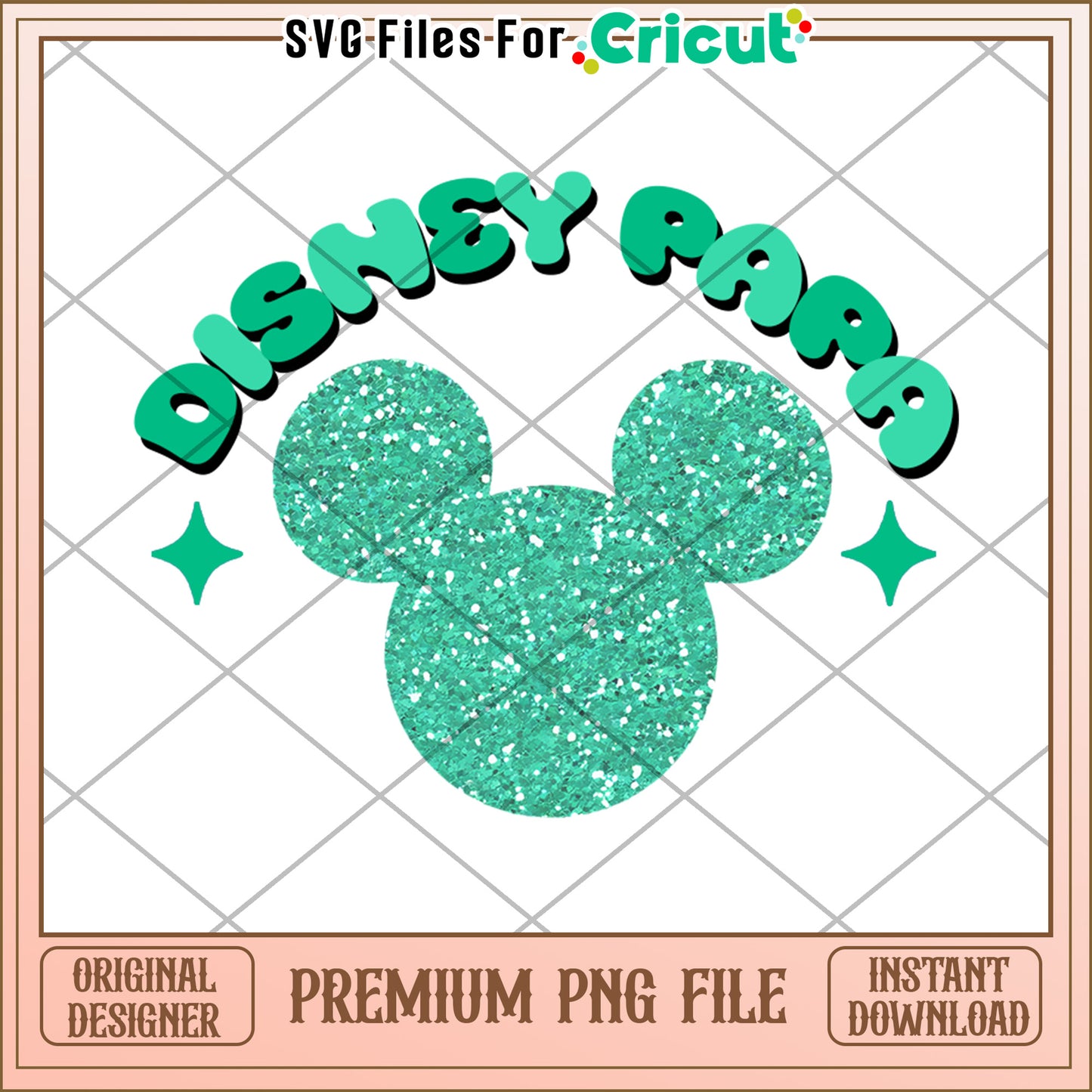 Disney Park Glitter PNG Instant Download