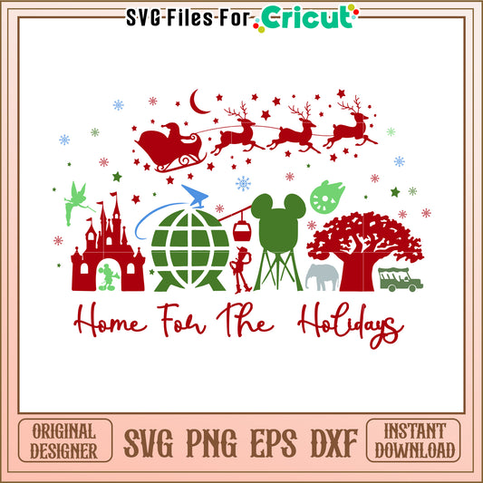 Disney Parks Christmas SVG Design