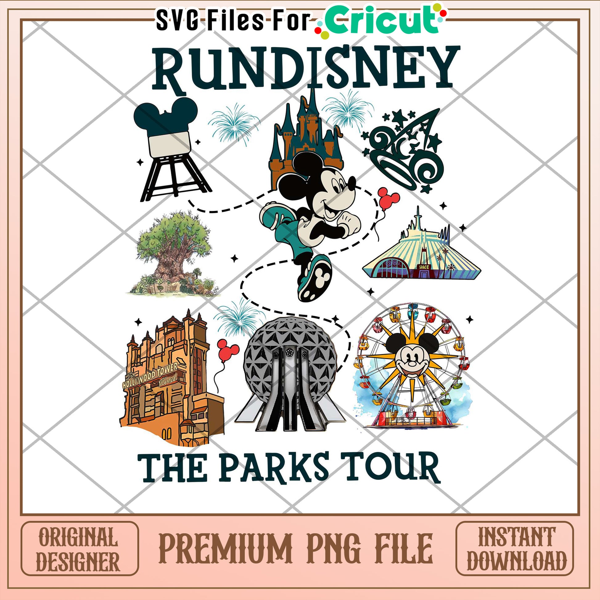 Disney Parks Tour PNG Sublimation