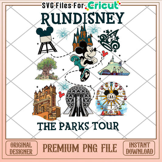 Disney Parks Tour PNG Sublimation