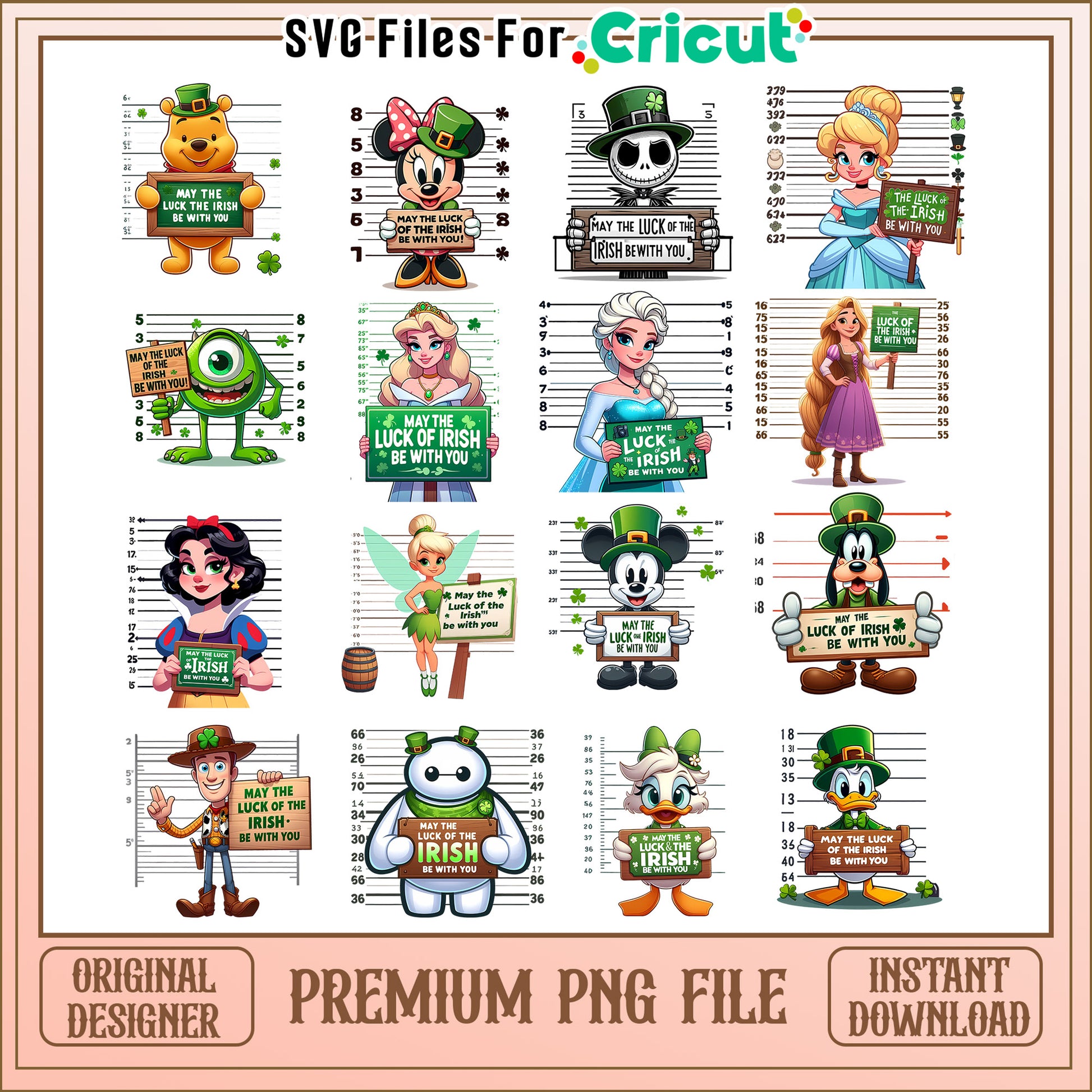 Disney may the luck of the irish bundle png, disney characters png