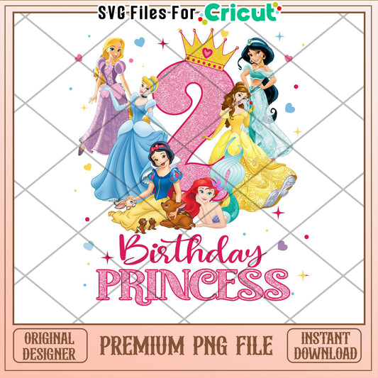 Disney Princess 2nd Birthday PNG