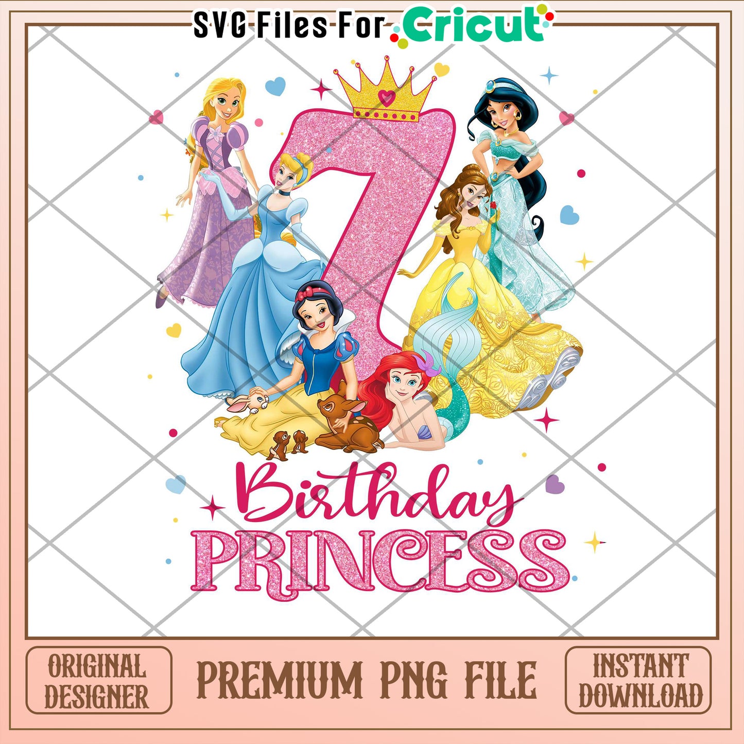 Disney Princess 7th Birthday PNG
