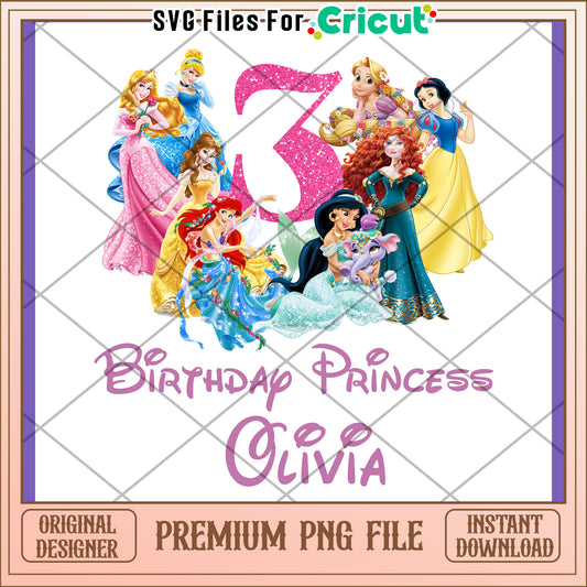 Disney Princess Birthday PNG 3rd Birthday