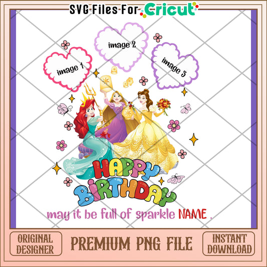 Disney Princess Birthday PNG Image