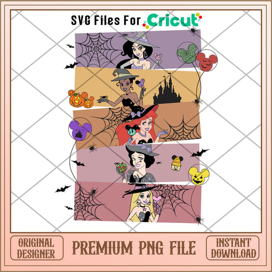 Disney Princess Halloween png, Disney princess name png,   digital download