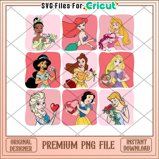Disney Princess PNG Valentines Day Graphics