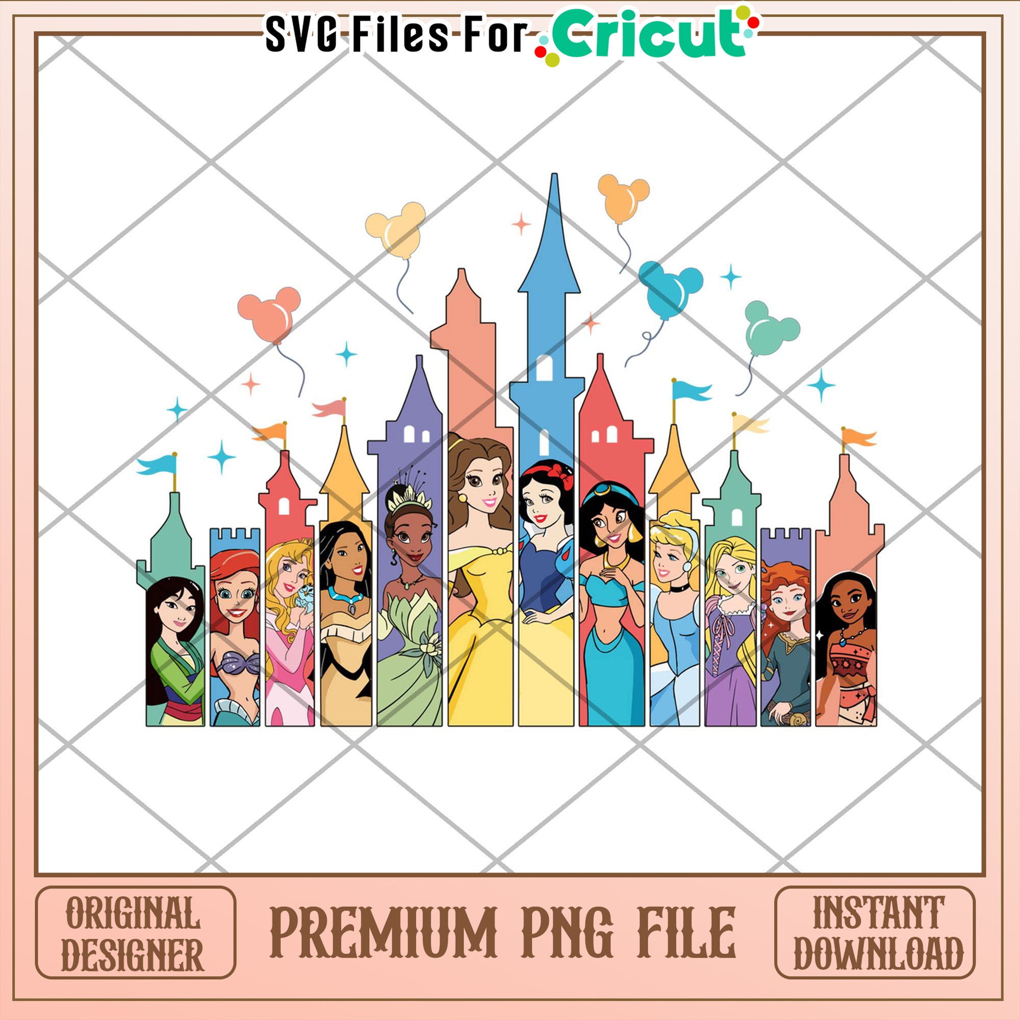 Disney Princesses Castle PNG – svg files for cricut