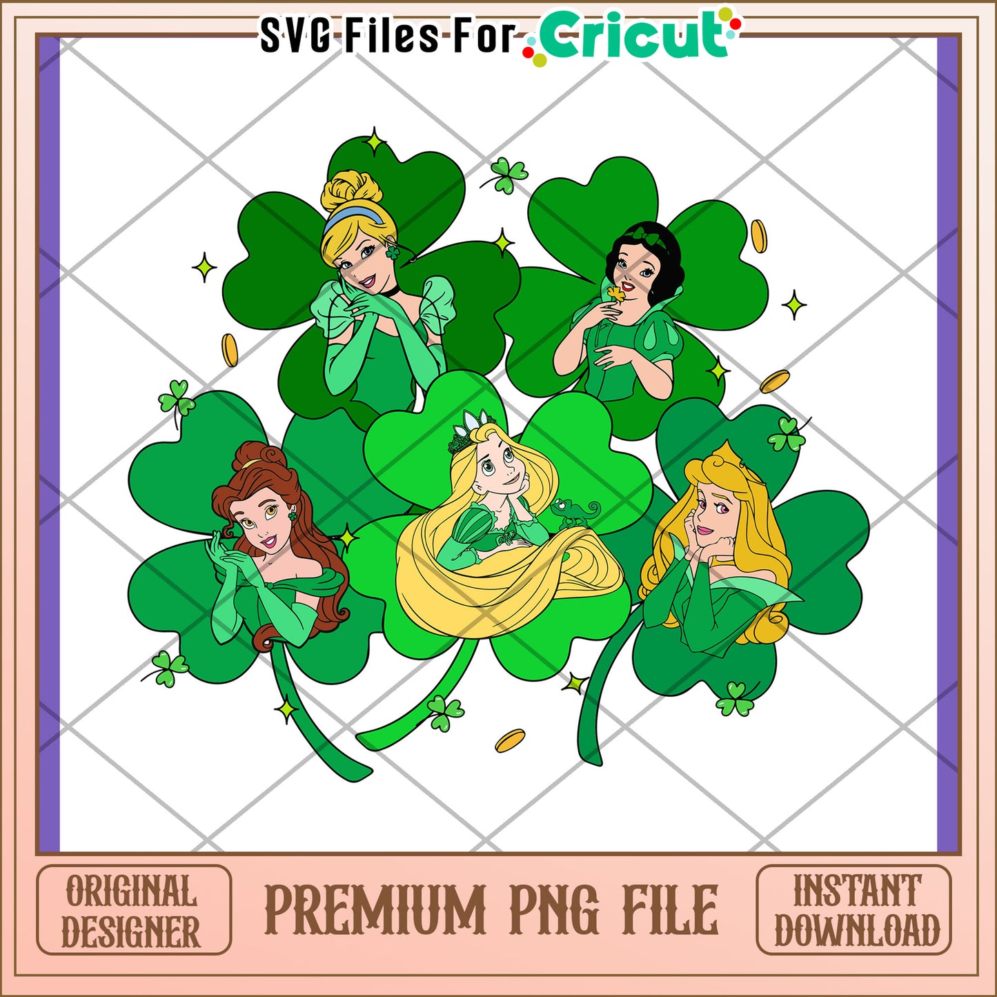 Disney Princesses St Patricks Day PNG