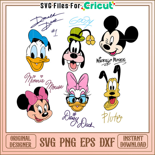Disney SVG Bundle Mickey, Minnie, & More