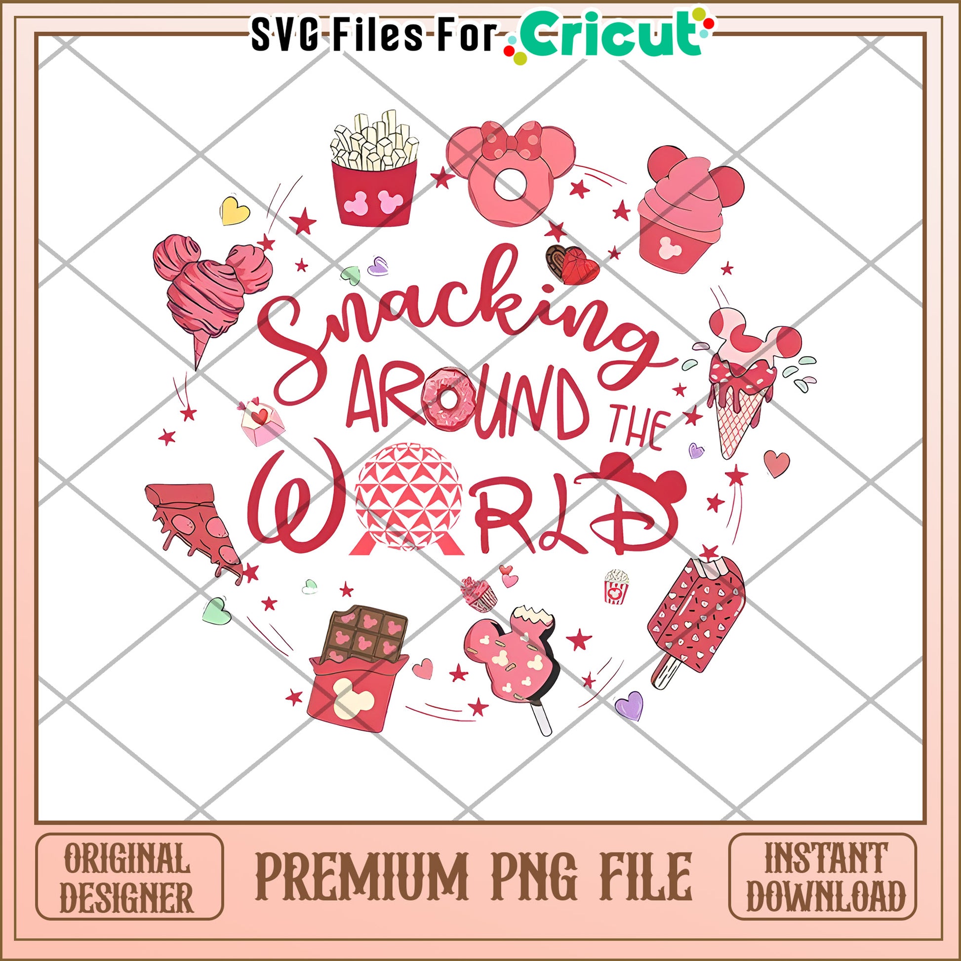 Disney Snacking World PNG Design