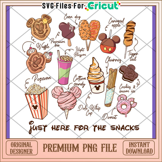 Disney Snacks PNG Design - Instant Download
