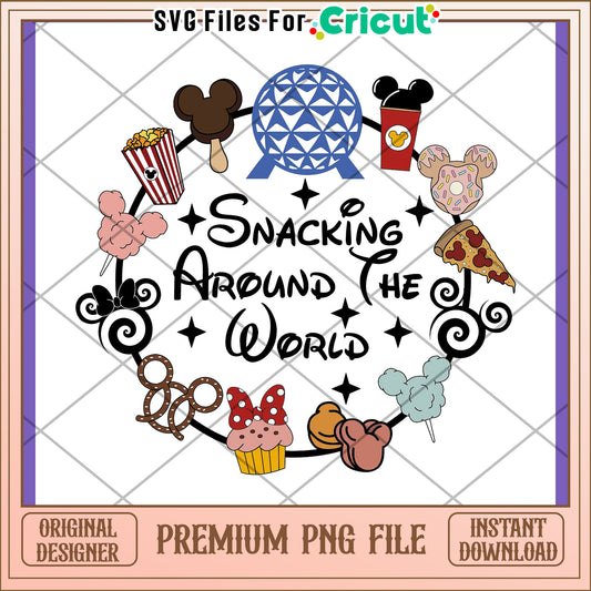 Disney Snacks World PNG Design