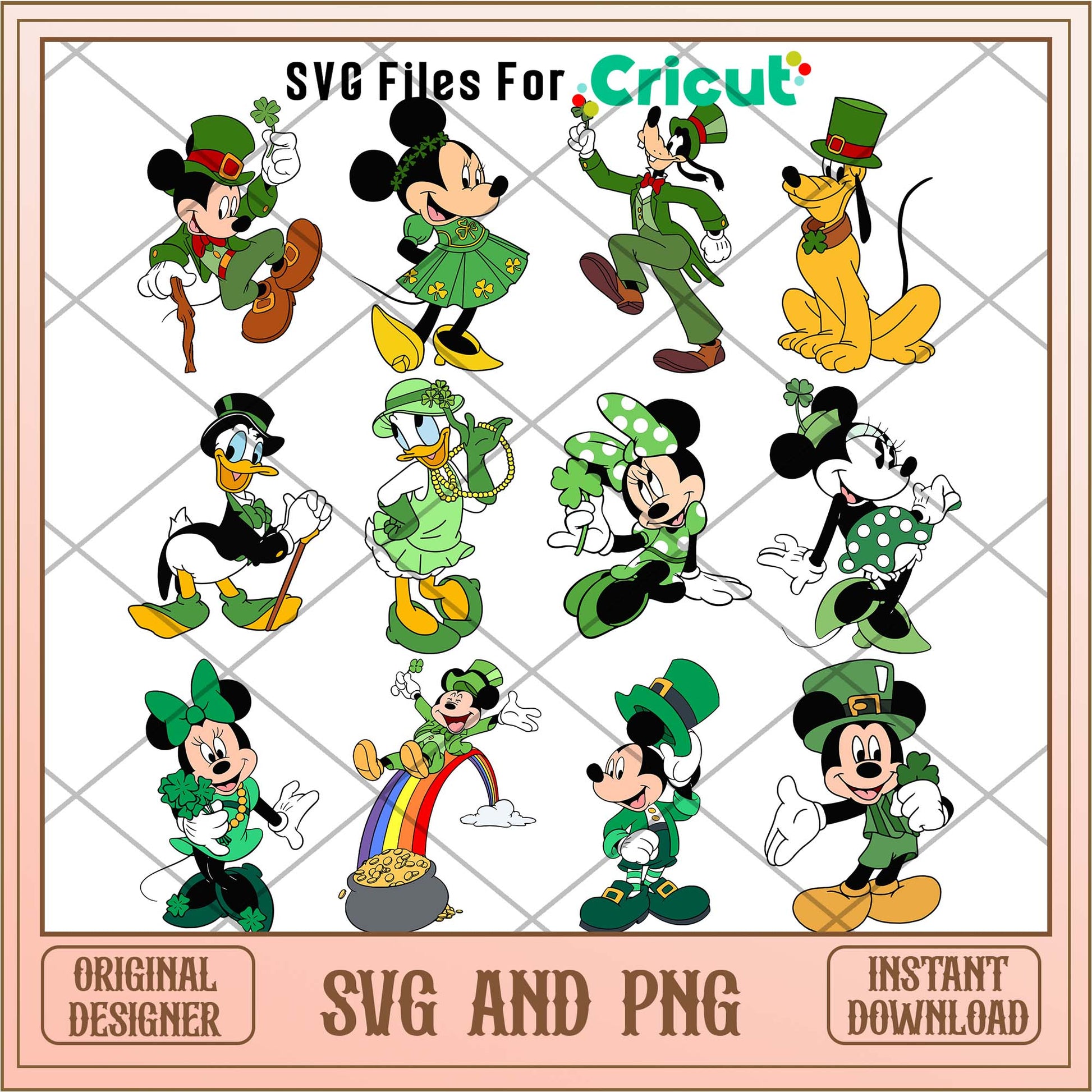 Disney friends St.patrick day svg bundle 